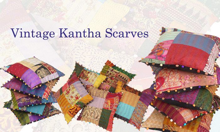 Vintage Kantha Quilts, Throw Blankets, Bedspreads & Wholesale Quilts