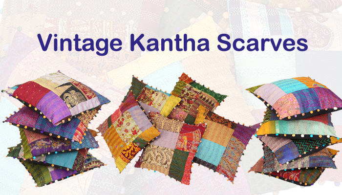 vintage kantha scarves