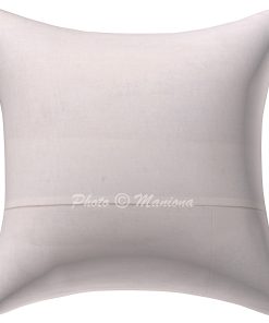Alternative view of White Floral and Fruit Kantha Cushion Cover -16 Inch