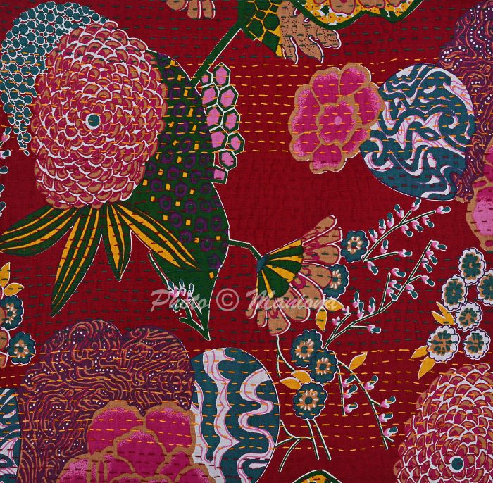 Vintage Kantha Quilts, Throw Blankets, Bedspreads & Wholesale Quilts