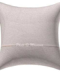 Alternative view of White Paisley Kantha Cushion Cover - 16 Inch