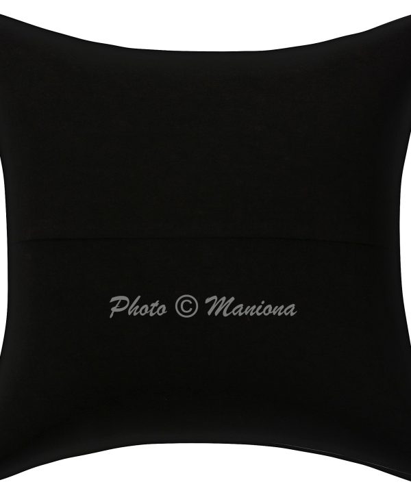 Alternative view of Black Paisley Kantha Cushion Cover - 16 Inch