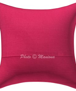Alternative view of Pink Paisley Ikat Print Kantha Cushion Cover -16 Inch