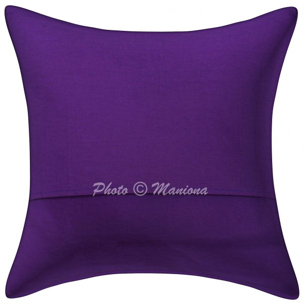 Purple Ikat Print Kantha Cushion Cover 16 Inch Vintage Kantha Quilts