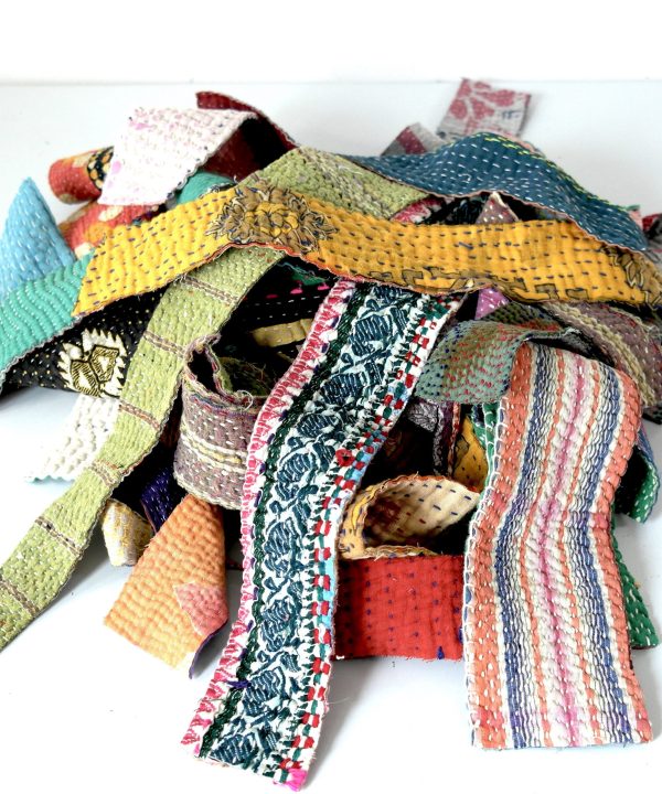 Indian Fabric Scraps quilting for Craft making