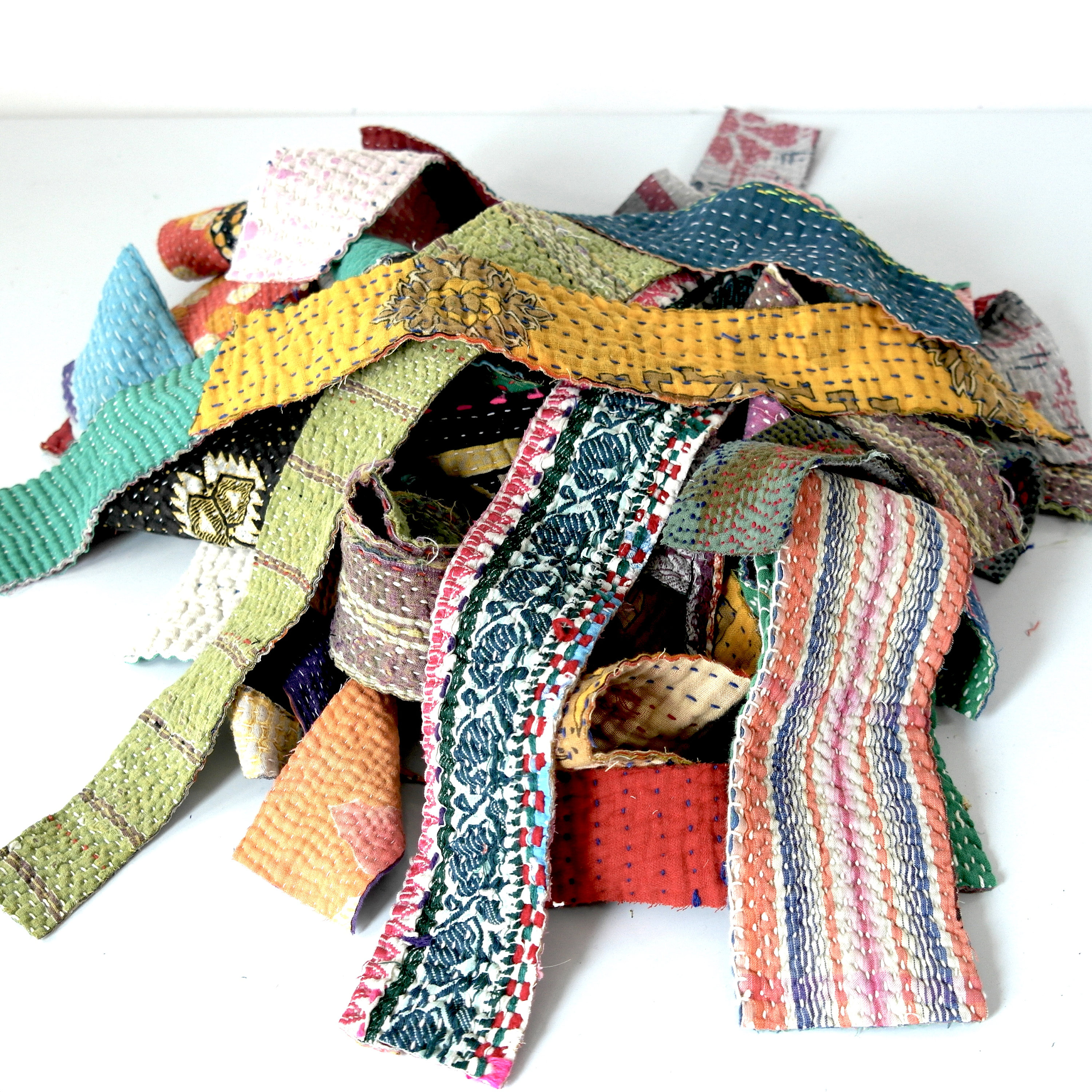 Indian Fabric Scraps quilting for Craft making by