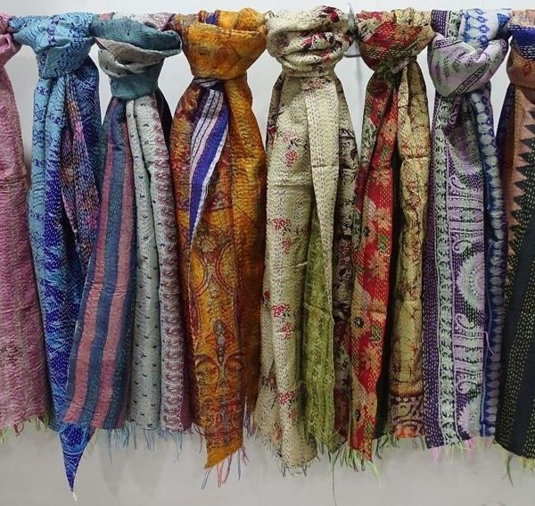 Wholesale lot of 50 - Silk Kantha Scraves
