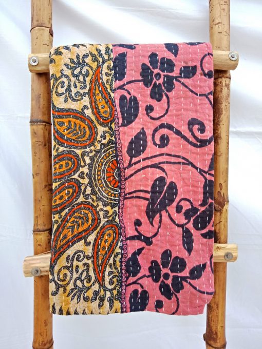 Kantha Paisley and Floral Throw