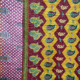 leaf reversible kantha