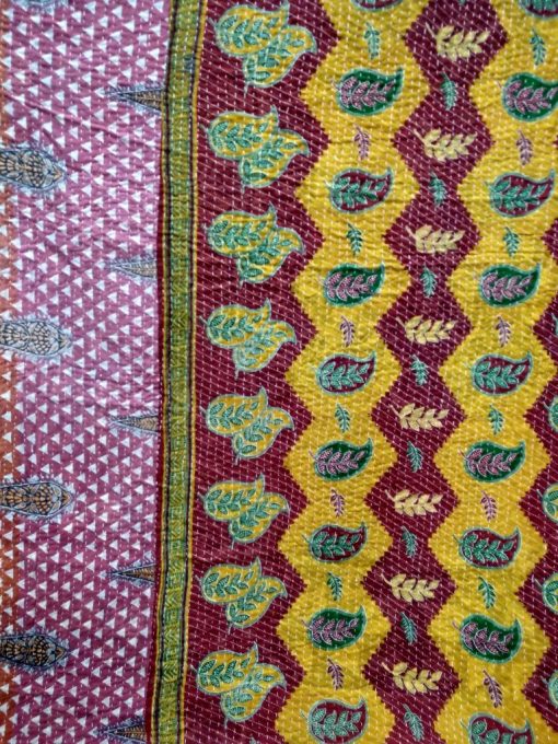 leaf reversible kantha