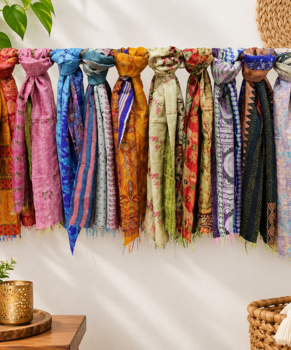Wholesale lot of 50 - Silk Kantha Scraves