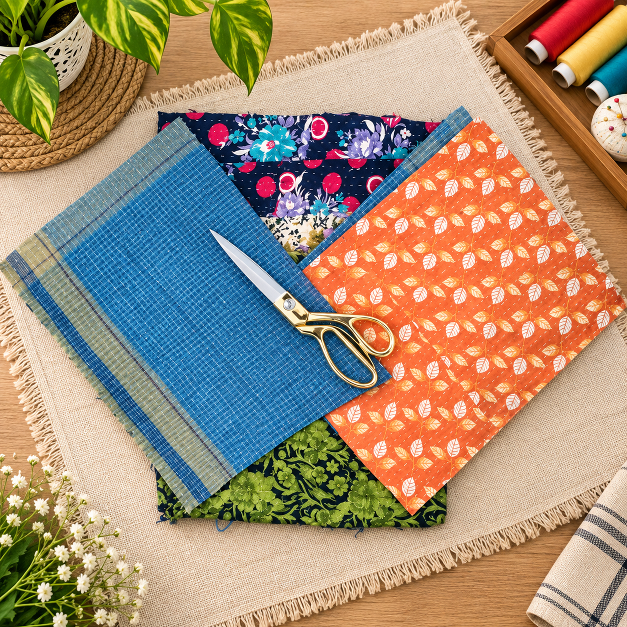 Kantha Quilt Vintage Scrap - 350 grms