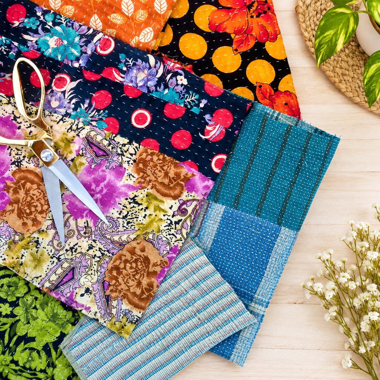 Indian Cotton Scrap Fabric - 4 kg