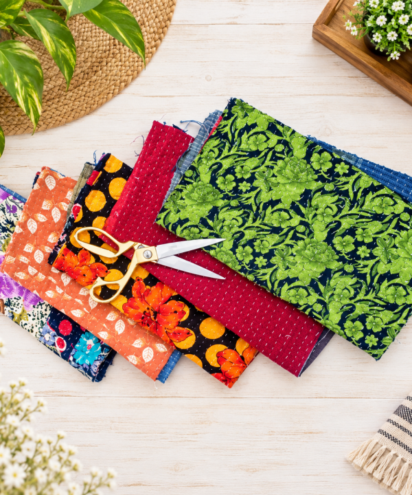 Vintage Kantha Scrap Lot 100 grms