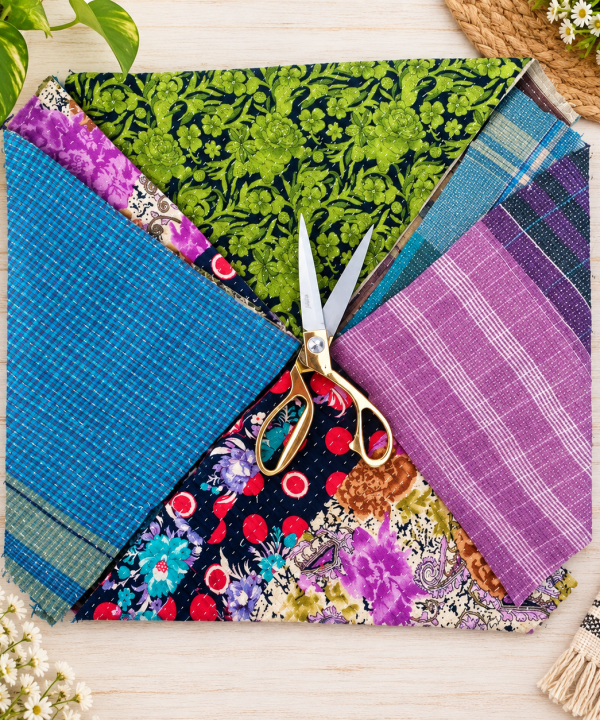 Kantha Quilt Scrap for Craft Making - 3 kg