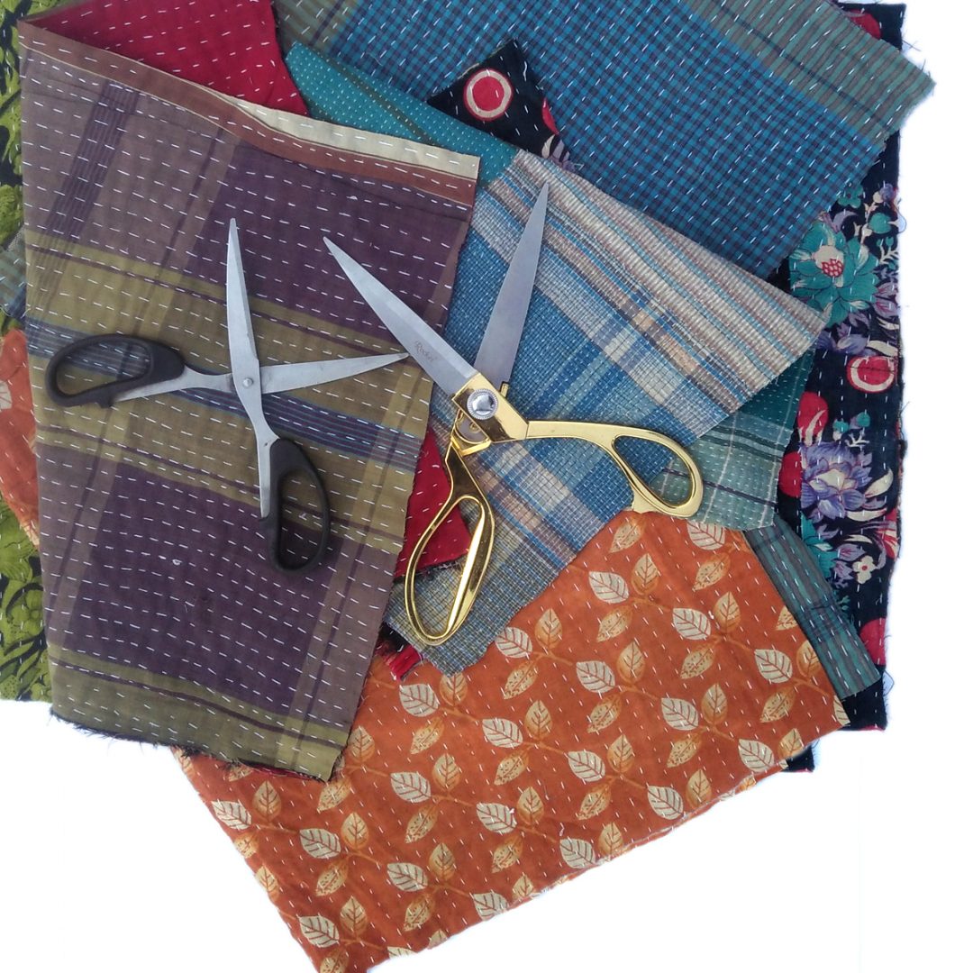 Kantha Fabric Remnants by Vintage Kantha Quilt Kantha Throws