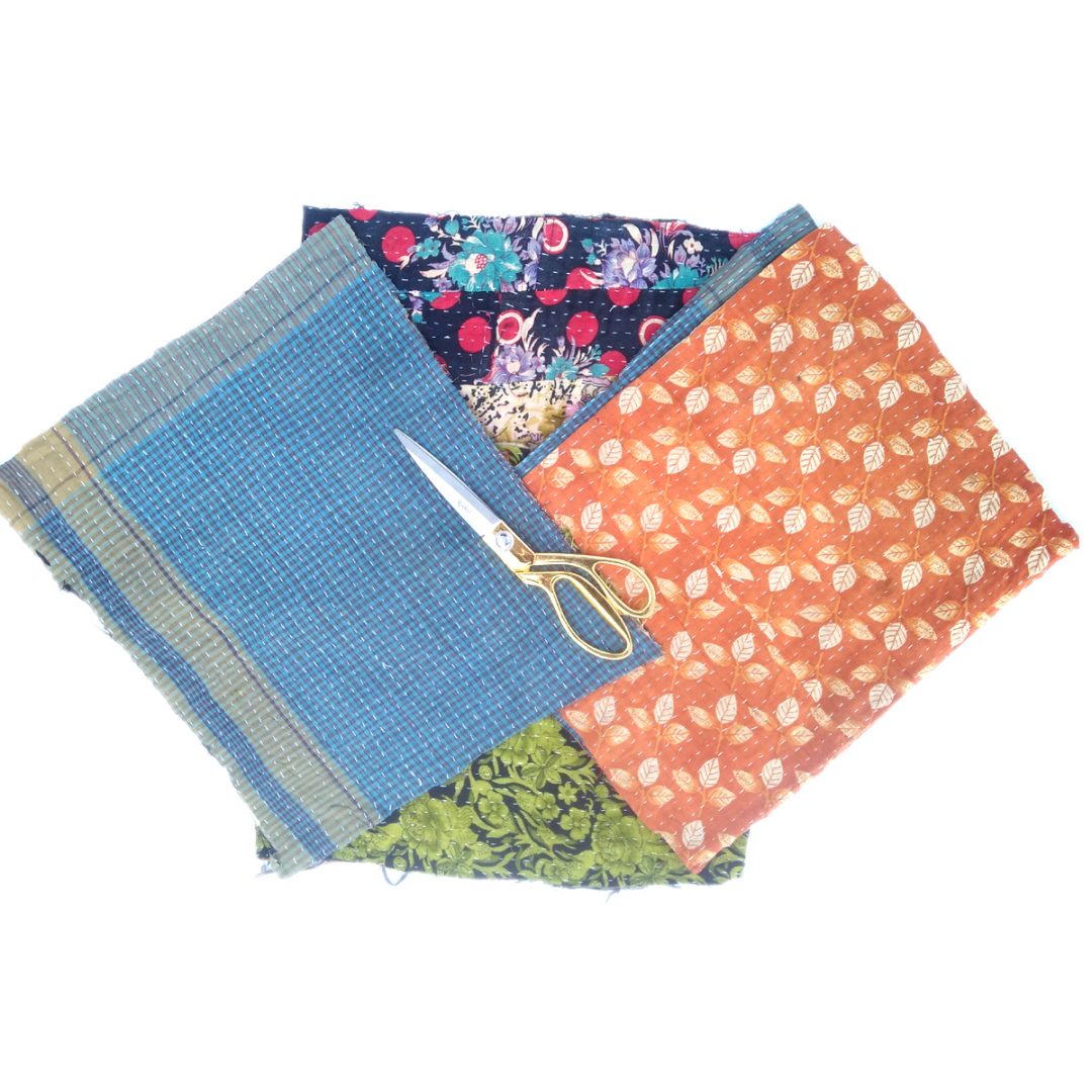 Kantha Quilt Vintage Scrap | Kantha Scrap for Craft making & DYI project