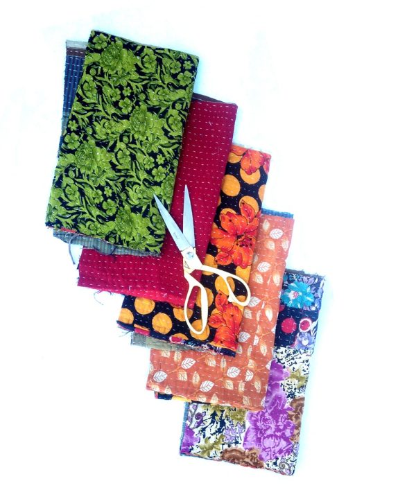 Kantha Embroidered Scrap Lot