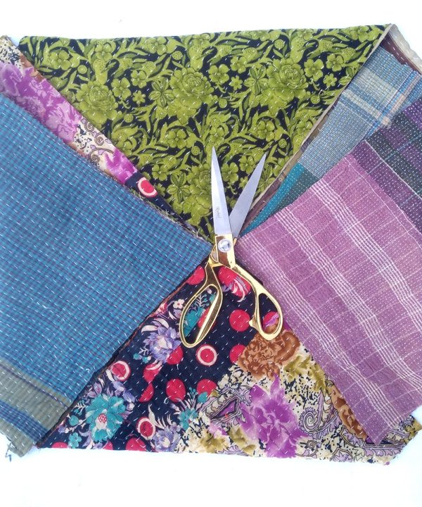 Kantha Quilt Scrap for Craft Making