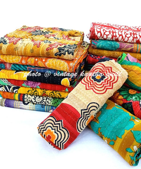 Vintage Kantha Quilt by Harim - 45 pc lot