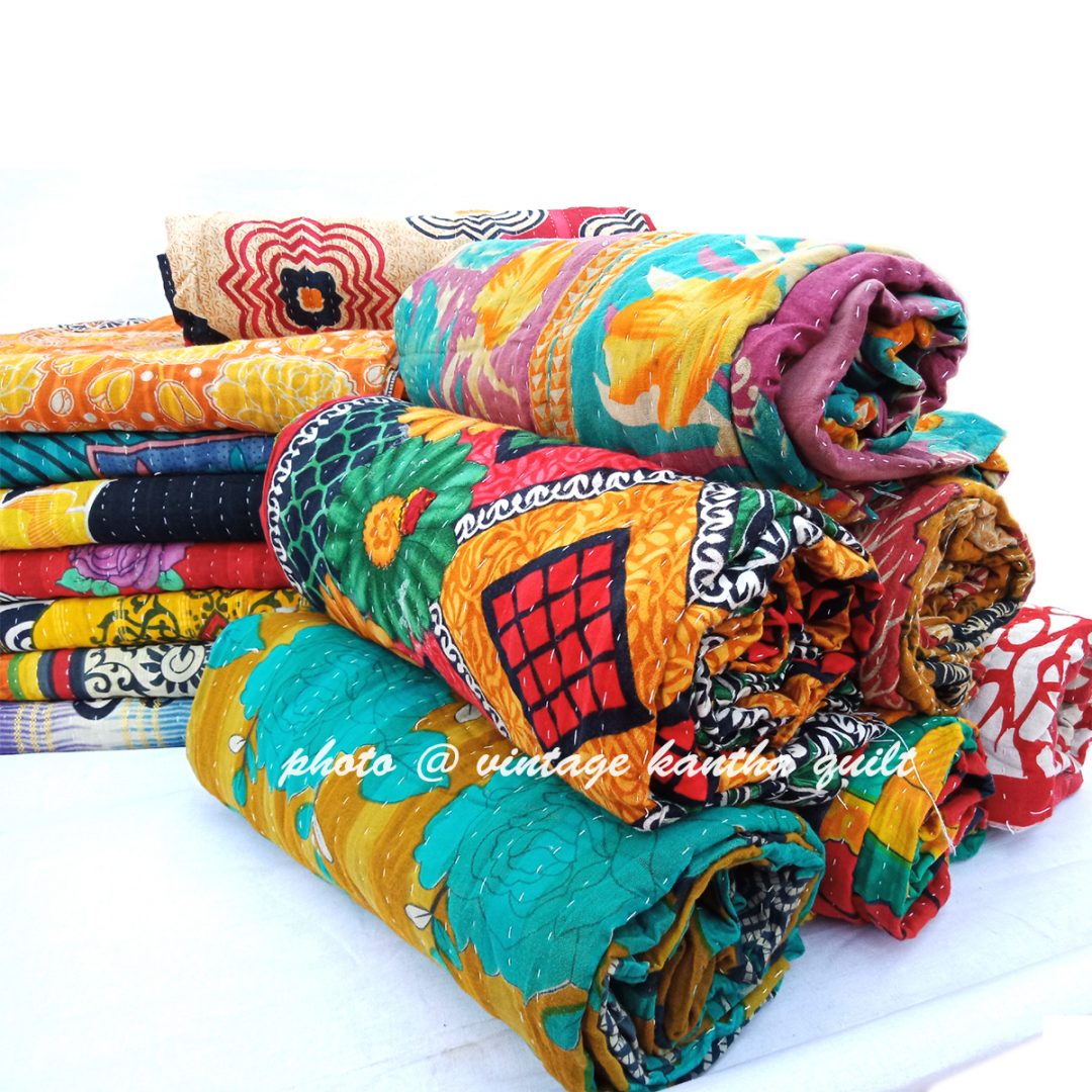 Indian Handmade Kantha Gudari Lot Vintage Kantha Lot