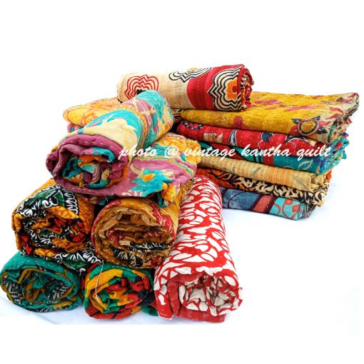 Vintage Indian Kantha Throw lot