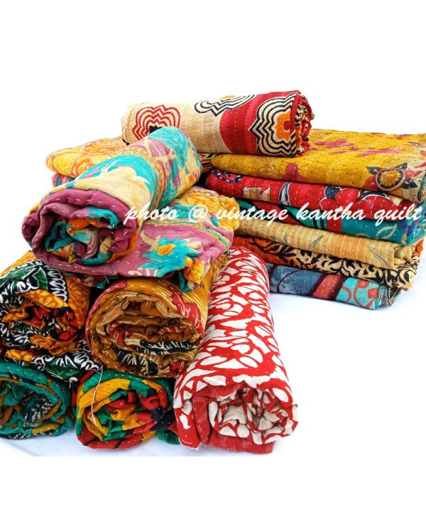 Vintage Indian Kantha Throw lot