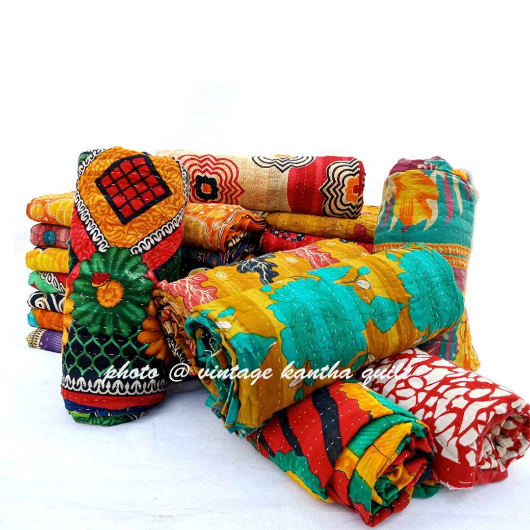 Vintage Kantha Quilt lot by Lalli Kantha Wholesale Blanket Kantha