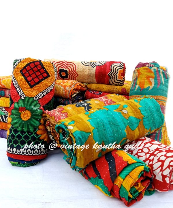 Vintage Kantha Quilt lot by Lalli