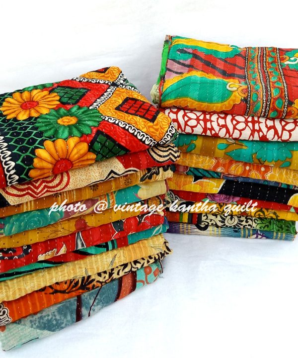 Vintage Kantha Quilt by Jyoti
