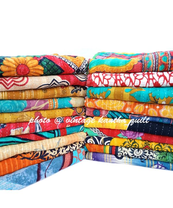 Vintage Kantha Quilt by Mira