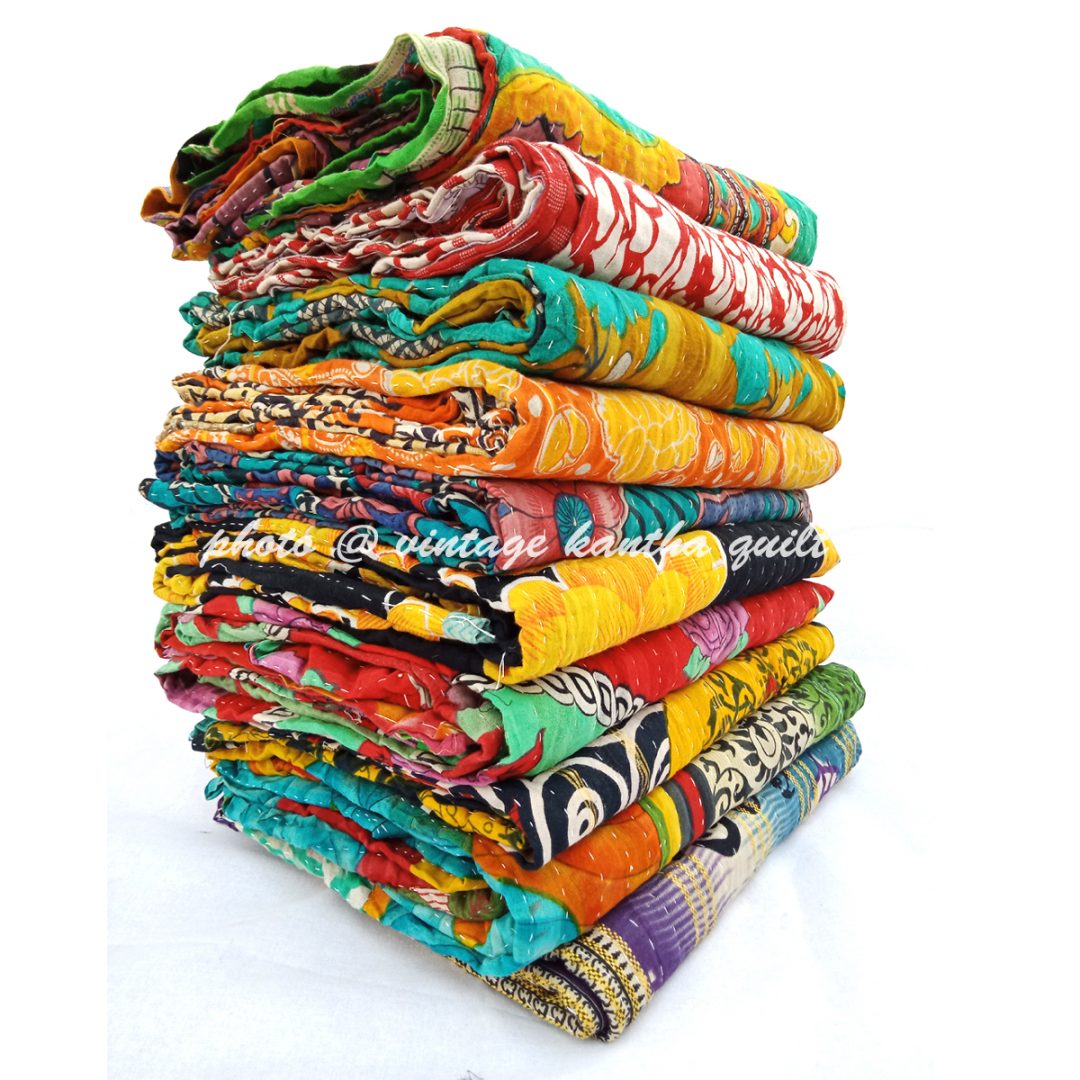 Shop Kantha Quilt, Vintage Kantha Reversible Throw, Indian Kantha Quilts