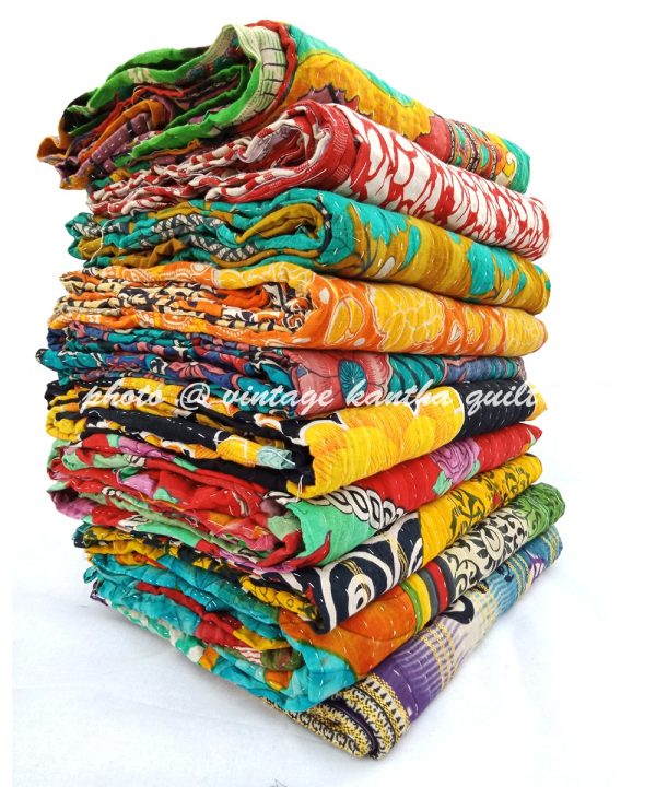 Vintage Kantha Reversible Throw