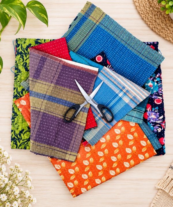 Quilted Kantha Handmade Scrap - 2kg