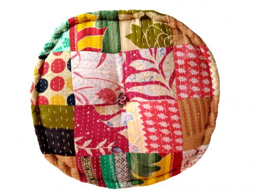 Vintage Kantha Patchwork Floor Cushion