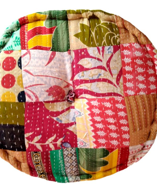 Vintage Kantha Patchwork Floor Cushion