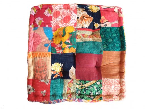 Indian Kantha Patchwork Floor Cushion