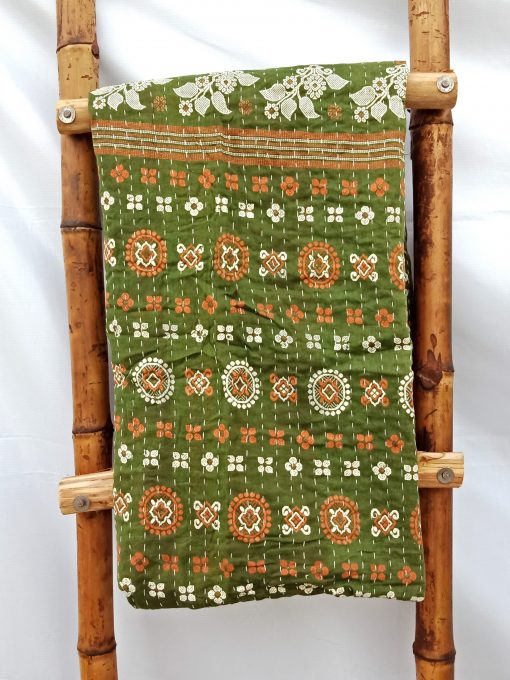 Vintage Kantha Quilt Throw