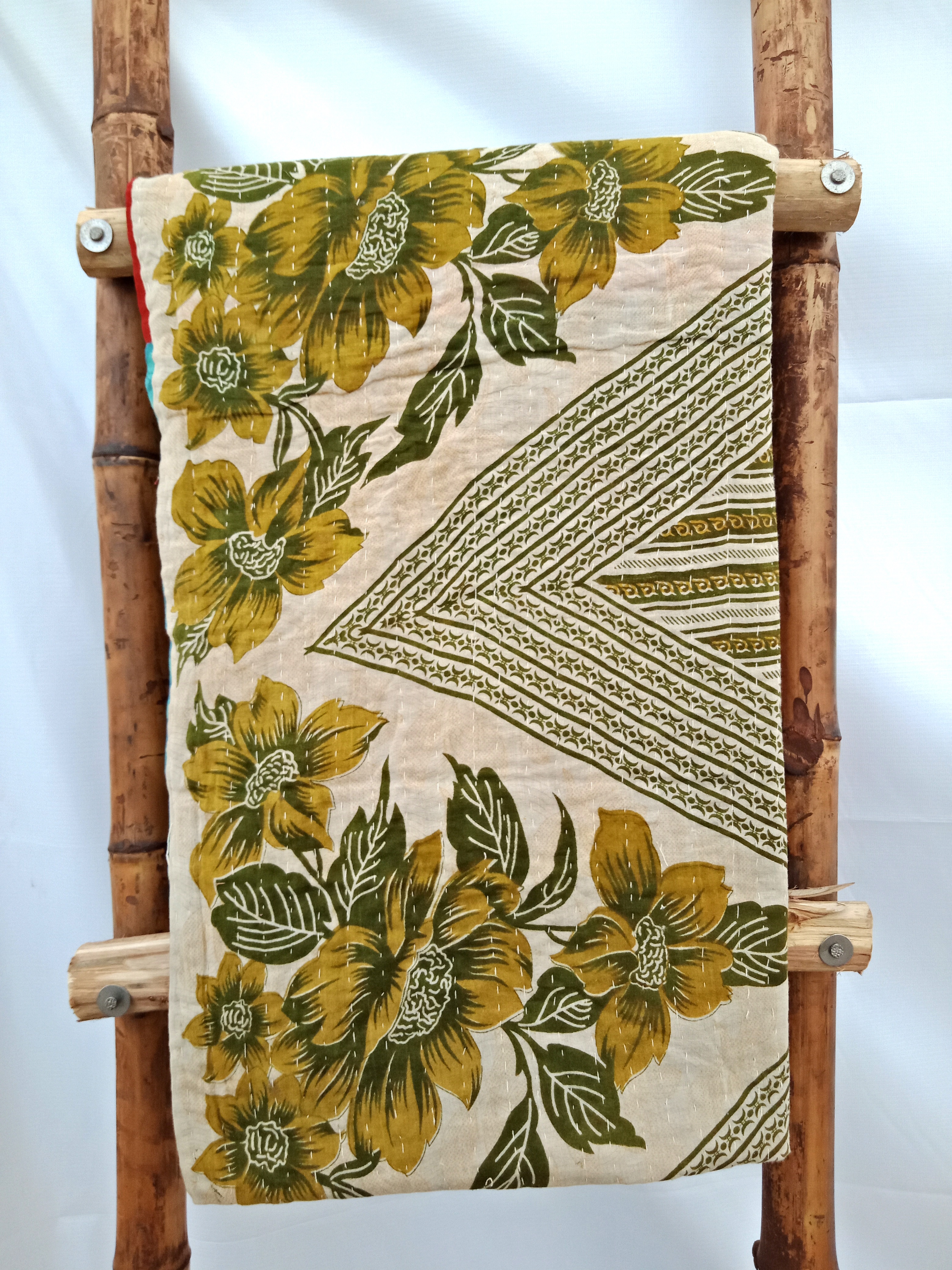 Kantha Embroidered Quilt Vintage Kantha Quilts Kantha Throw