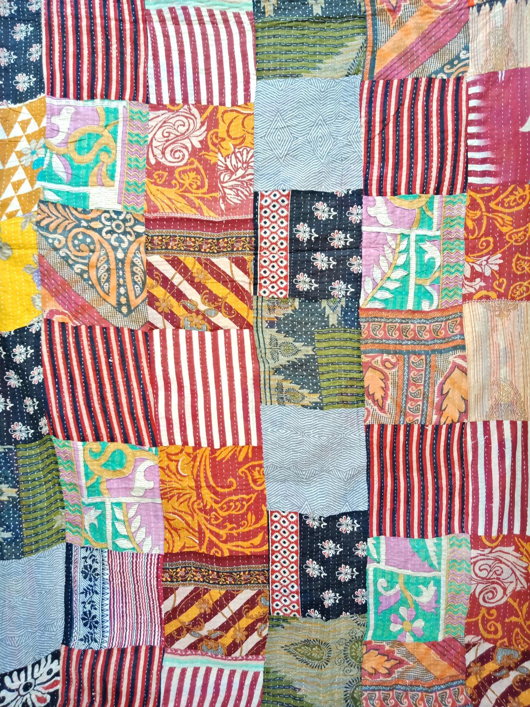 Patchwork kantha quilt by Vintage kantha quilt Kantha throw