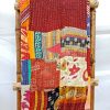 Handmade Sari Patchwork Kantha Quilt