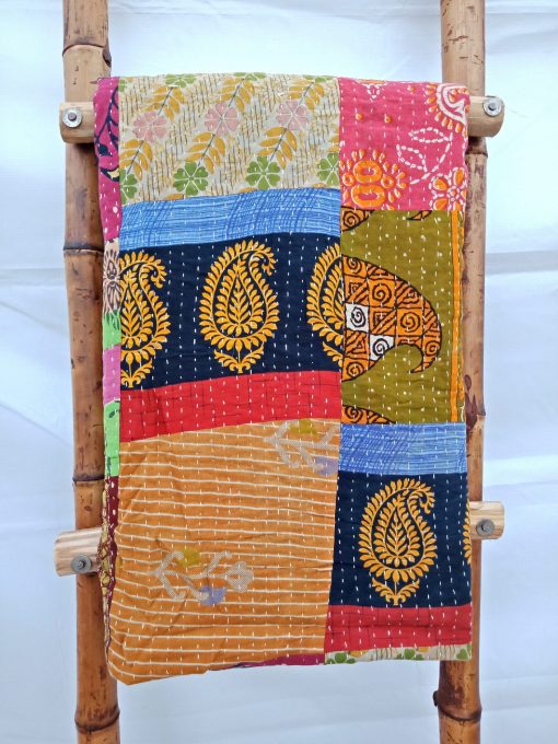 Paisley Patchwork Kantha Quilt