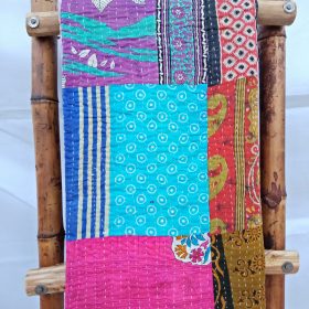 Floral Pattern Patchwork Kantha Quilt