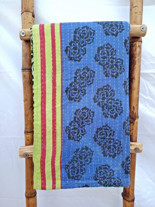 Blue Vintage Kantha Quilt
