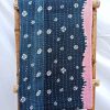 Black Vintage Kantha Quilt
