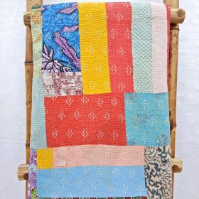 6 Layered Patchwork Kantha Quilt