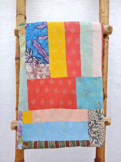 6 Layered Patchwork Kantha Quilt