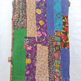 Close Stitched Patchwork Heavy Kantha Quilt