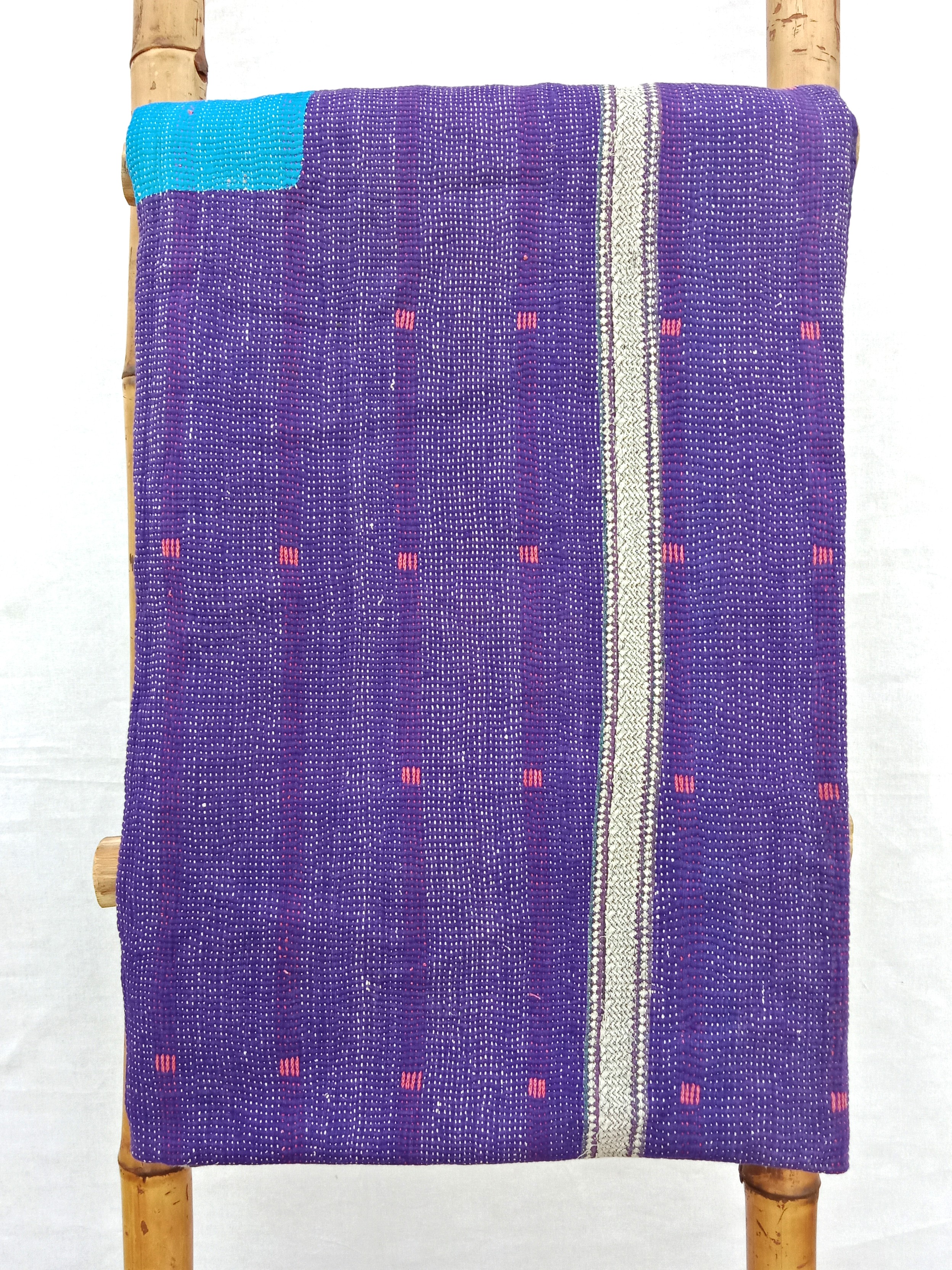 6 Layered Heavy Vintage Kantha Quilt Patchwork Kantha Quilt