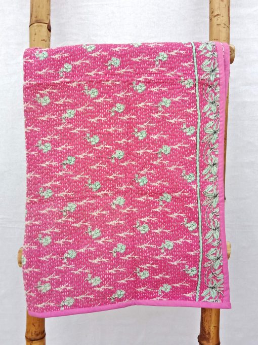 Floral Baby Vintage Kantha Quilt